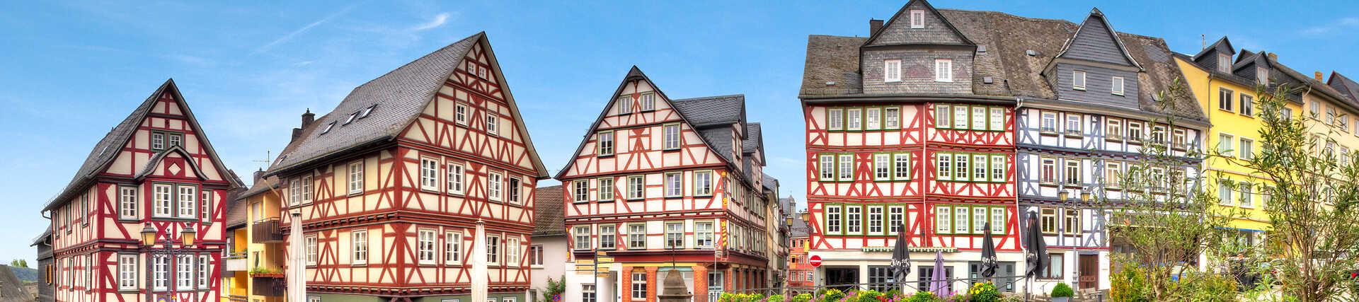 Historische Fachwerkhäuser in Wetzlar, Deutschland.