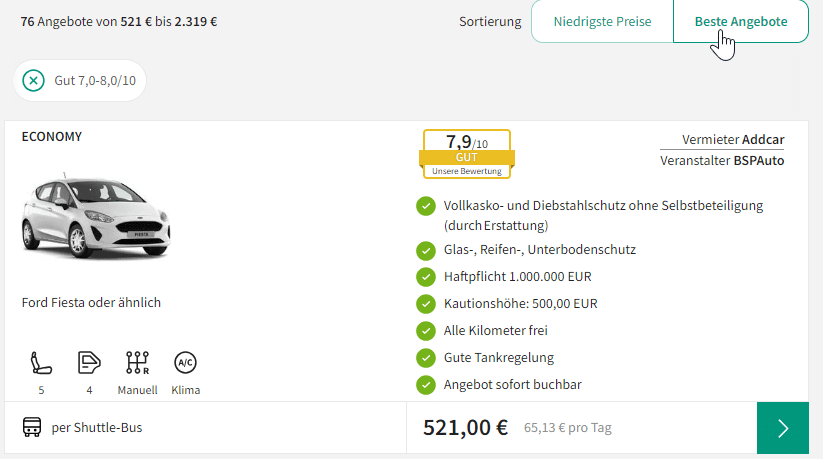 Mietwagen-Angebote auf billiger-mietwagen.de
