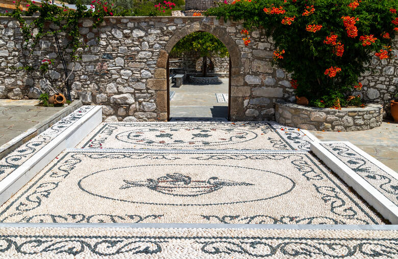 Mosaiksteine am Kloster Thári auf Rhodos