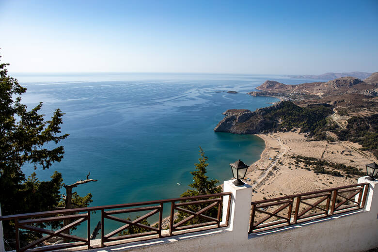 Ausblick vom Kloster Tsambika auf Rhodos