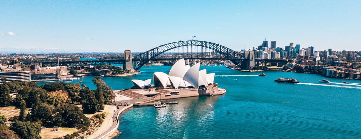 Blick auf Sydney mit der Oper