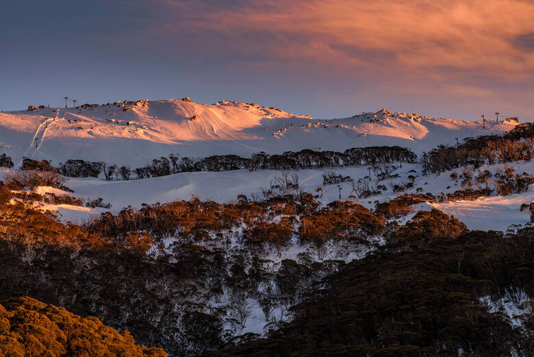 Schneebedeckte Berge in Australien