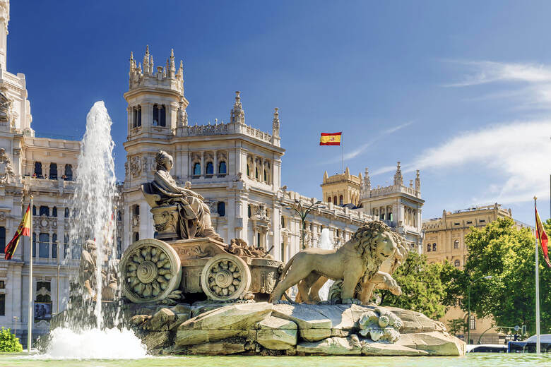 Brunnen Fuente de Cibeles  in Madrid