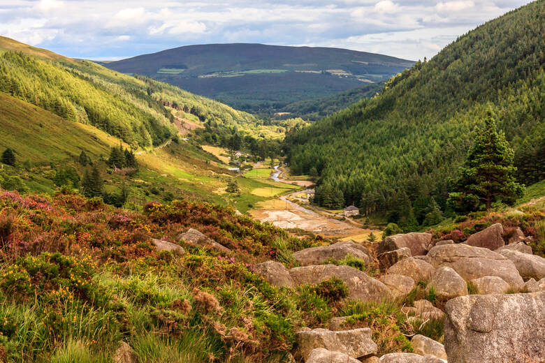 Tal und Berge im Wicklow Mountains National Park