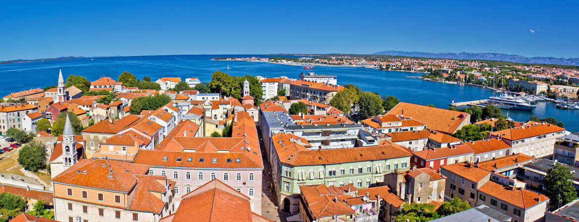 Blick über die Stadt Zadar in Kroatien