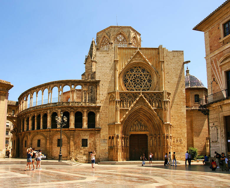 Blick auf die Kathedrale in Valencia