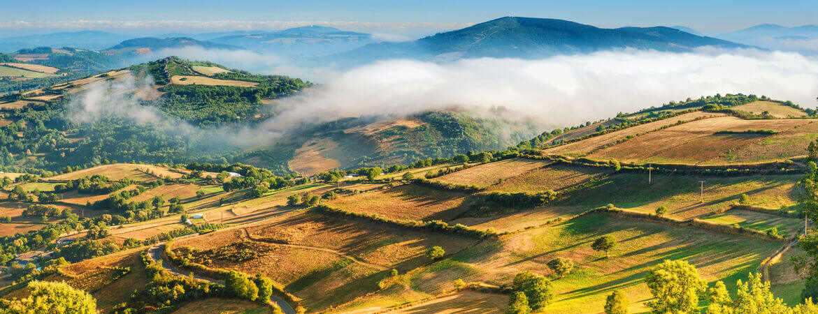 Hügel und Berge in Galicien in Spanien