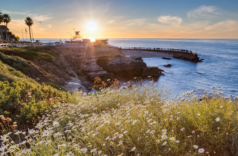 Küste bei San Diego in den USA