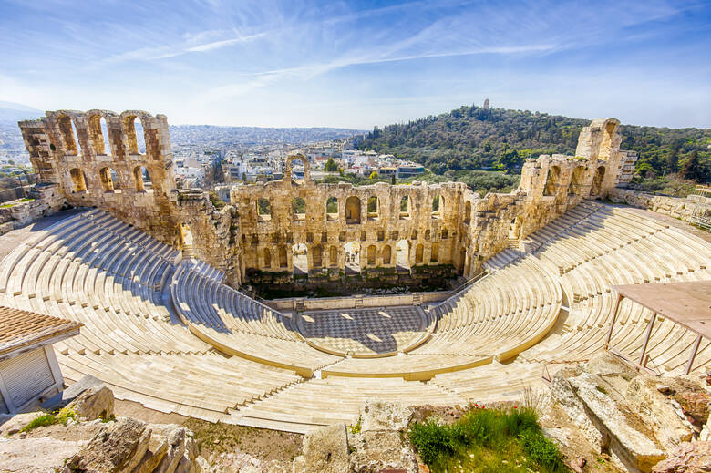 Das antike Amphitheater in Athen