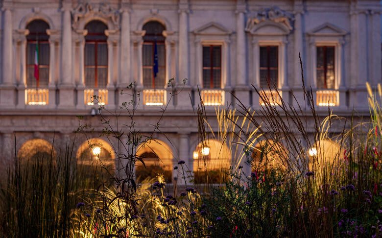 Das Theater in Mailand am Abend