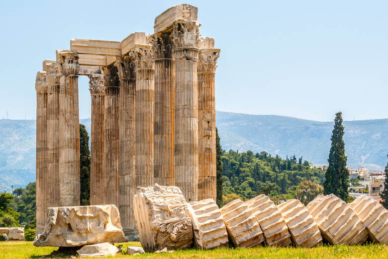Ruinen des Tempels von Zeus in Athen