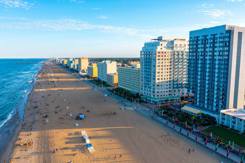 Virginia Beach an einem sonnigen Tag