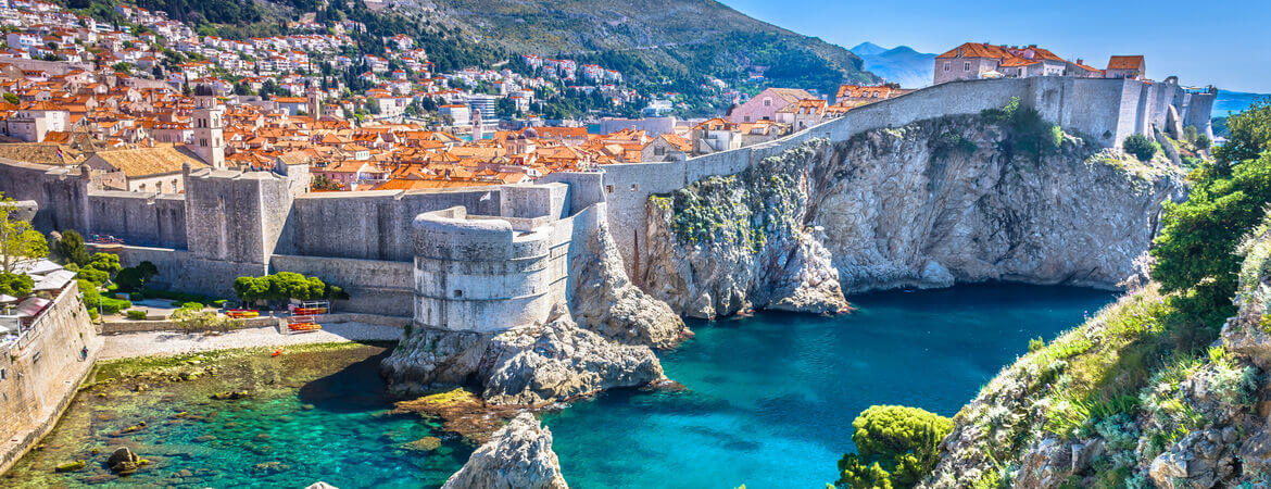 Festungsmauer in Dubrovnik in Kroatien