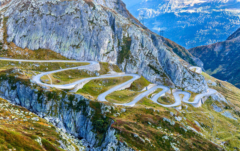 Gotthardpass Serpentinen