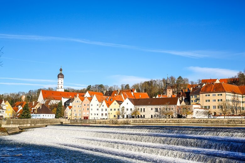 Die Stadt Landsberg am Lech in Bayern