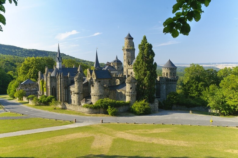 Die Löwenburg im Bergpark Wilhelmshöhe in Kassel