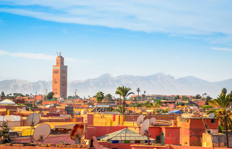 Blick über die Altstadt von Marrakesch