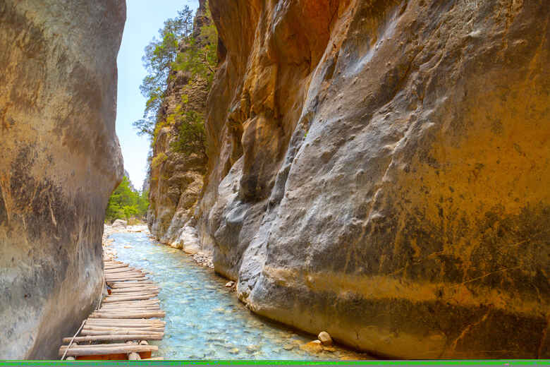 Blick au die Samaria Schlucht, Kreta, Griechenland