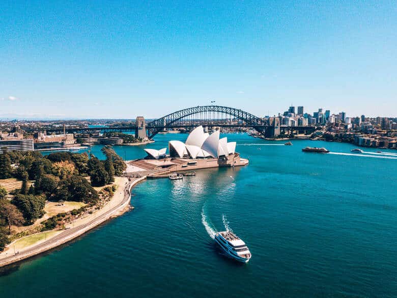 Blick auf Sydney mit der weltberühmten Oper