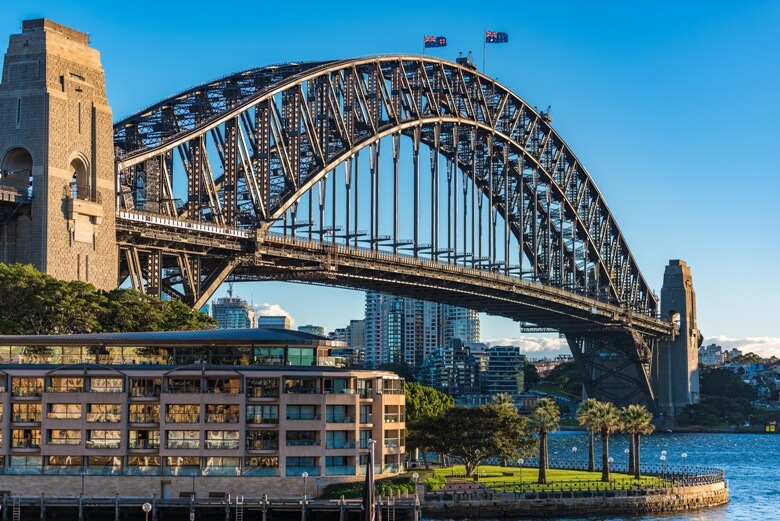 Die berühmte Sydney Harbour Bridge in Australien