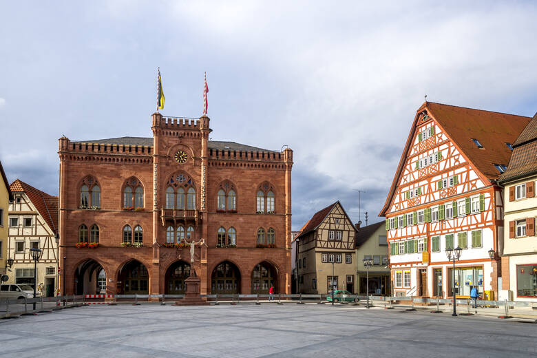 Fachwerkhäuser in der Altstadt von Tauberbischhofsheim