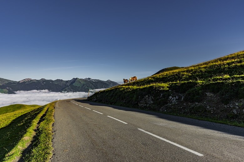 Gebirgspass Col d'Aubisque in den französischen Pyrenäen