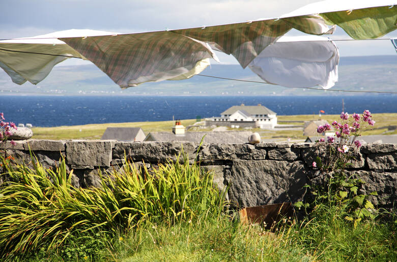 Wäsche auf den Aran Islands bei Irland 