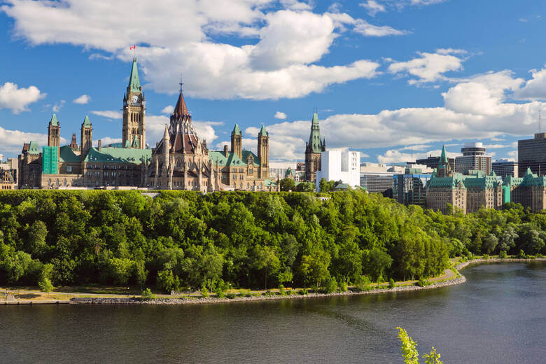Das Parlamentsgebäude in Ottawa in Kanada
