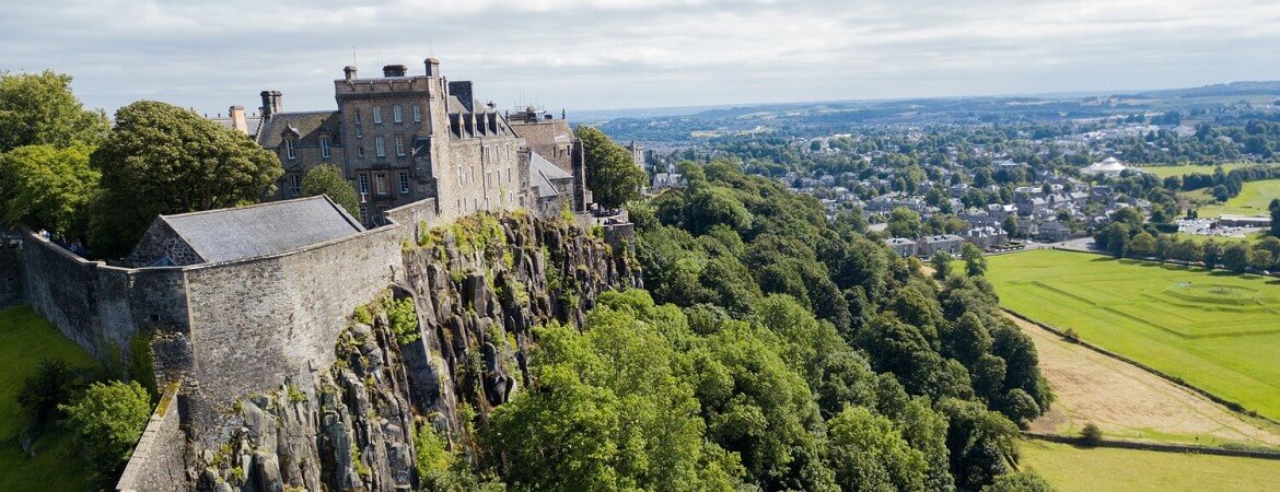 Blick von Schloss Stirling in Schottland