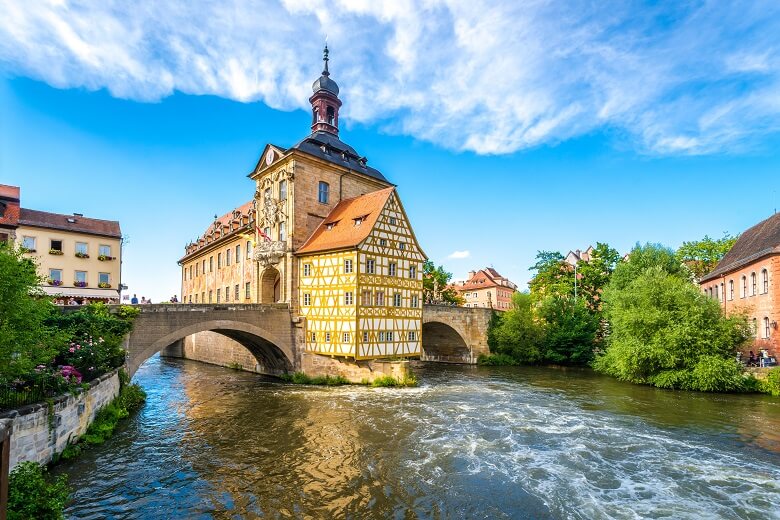 Das Brückenrathaus in Bamberg