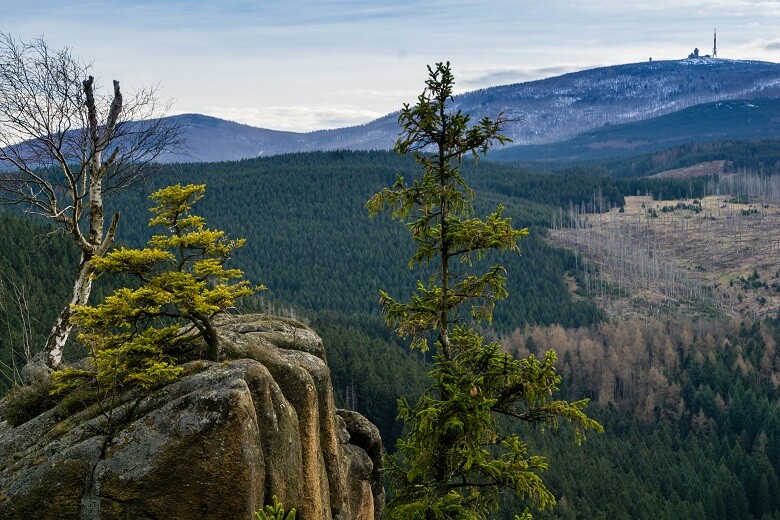 Harz mit Blick auf den Brocken