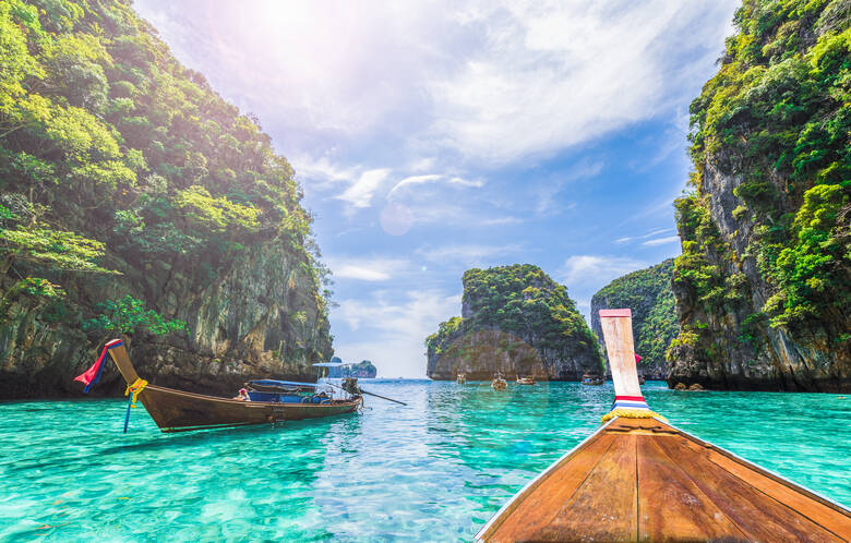 Bootsfahrt zu den Phi Phi Islands in Thailand 