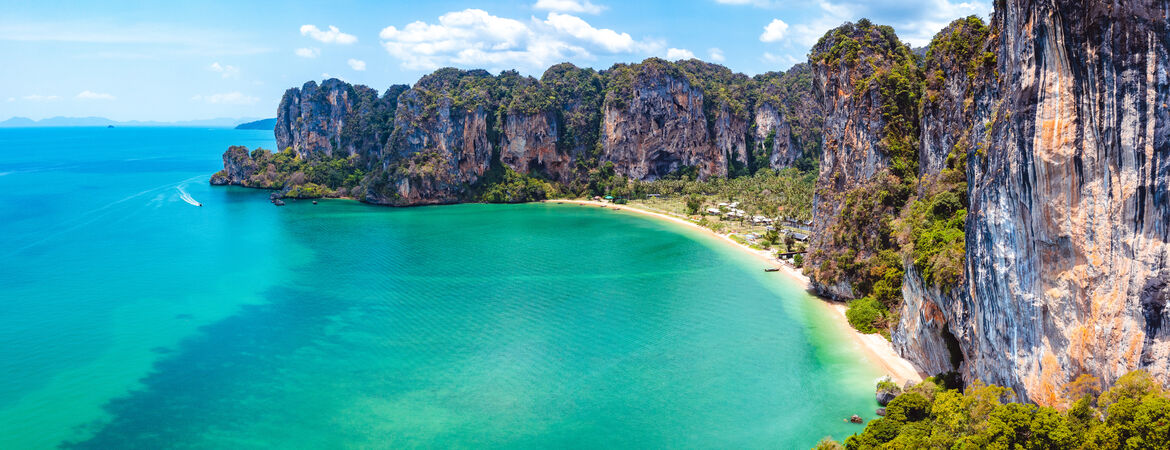Blick auf Phra Nang Beach, einer der schönsten Strände in Thailand