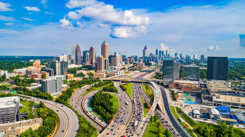 Blick auf die Skyline von Atlanta
