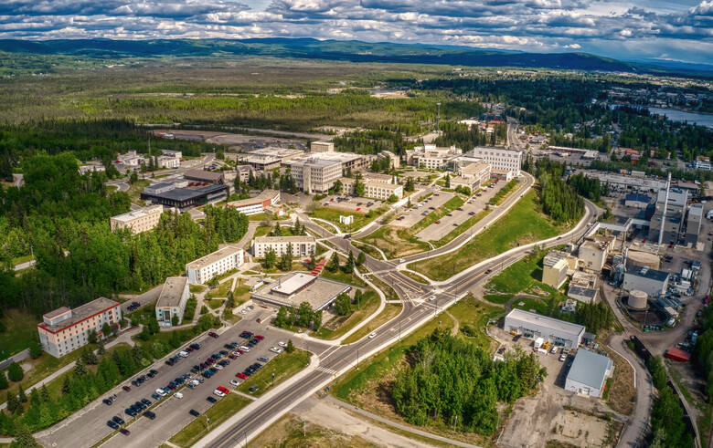 Blick auf den Campus der Universität von Fairbanks
