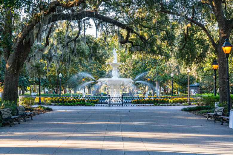 Brunnen im Forsyth Park in Savannah