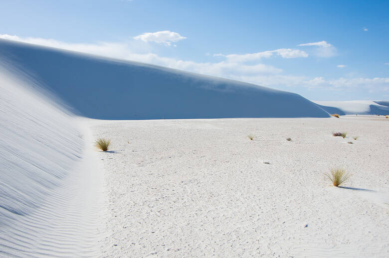 Weiße Sanddünen in den USA