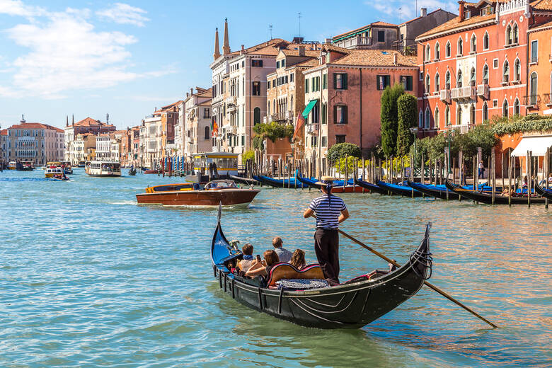 Gondelfahrer in Venedig