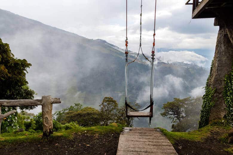 Schaukel Casa Del Arbol am sogenannten Ende der Welt in Ecuador