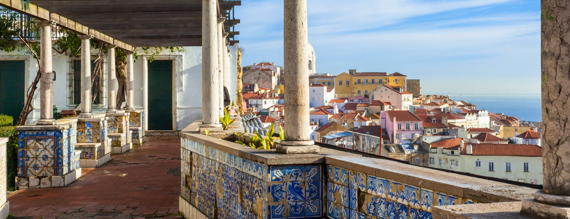 Aussichtspunkt in Lissabon über die Stadt