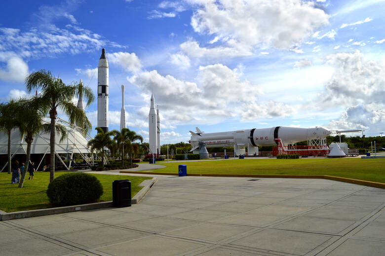 Raketen in Florida auf dem Gelände vom Kennedy Space Center