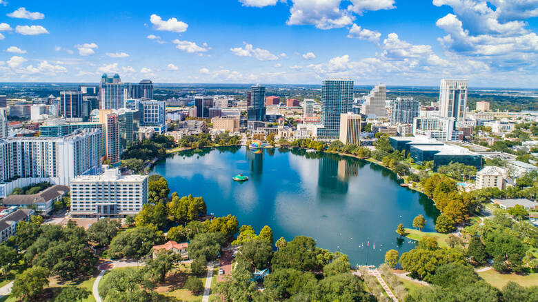 Skyline von der Stadt Orlando