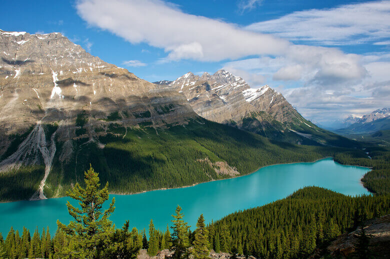 Peyto Lake in den kanadischen Rocky Mountains