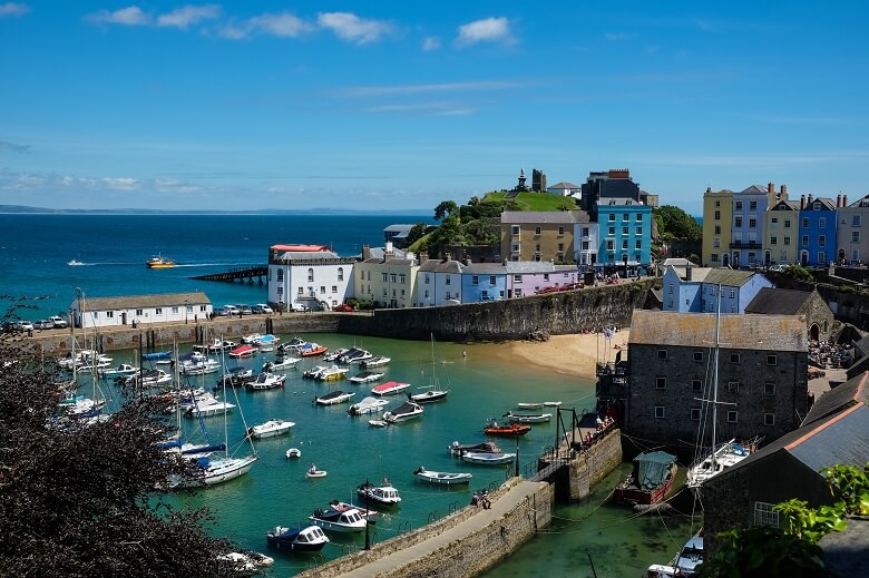 Badeort Tenby in Wales