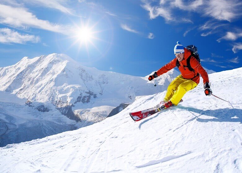 Wintersportler in Österreich