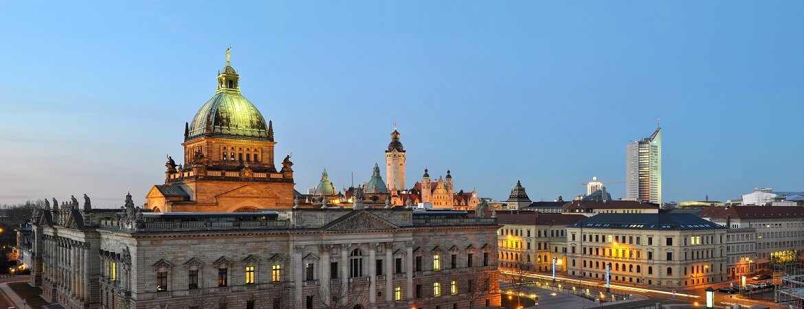 Blick auf Leipzig