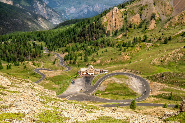 La Route des grandes Alps in Frankreich