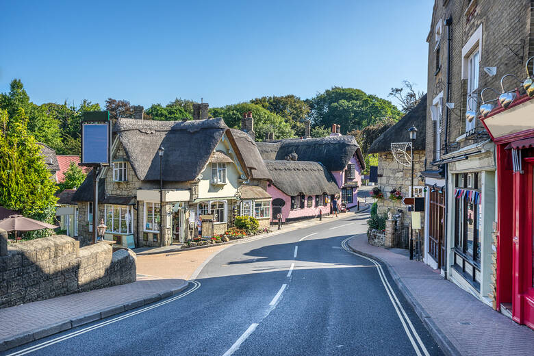 Ein kleines englisches Dorf auf der Isle of Wight