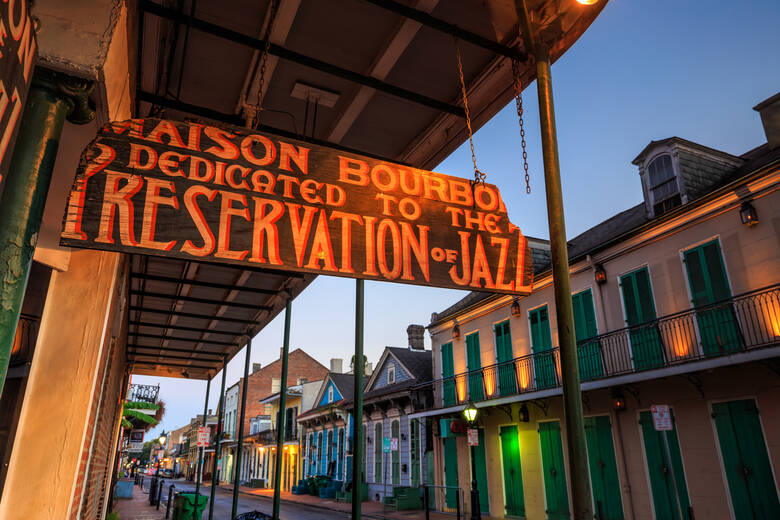 Jazzbar im French Quarter in New Orleans