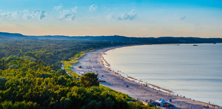 Langer Strand von Swinemünde in Polen